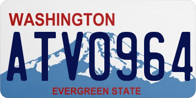 WA license plate ATV0964