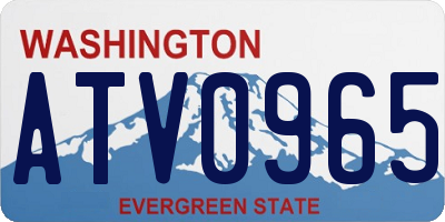 WA license plate ATV0965