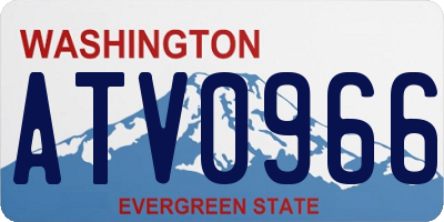 WA license plate ATV0966