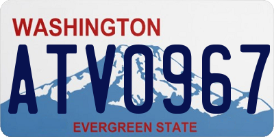 WA license plate ATV0967