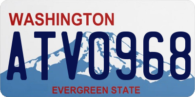 WA license plate ATV0968