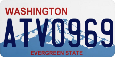 WA license plate ATV0969