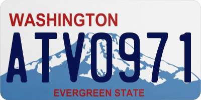 WA license plate ATV0971