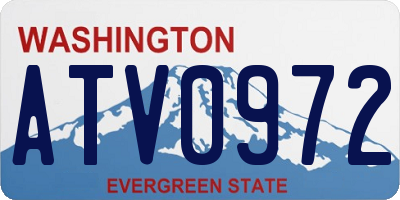 WA license plate ATV0972