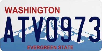 WA license plate ATV0973