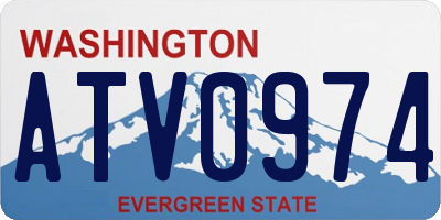 WA license plate ATV0974