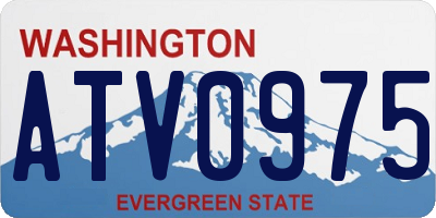 WA license plate ATV0975