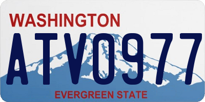 WA license plate ATV0977