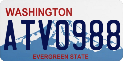 WA license plate ATV0988