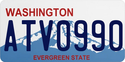 WA license plate ATV0990