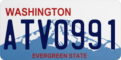 WA license plate ATV0991