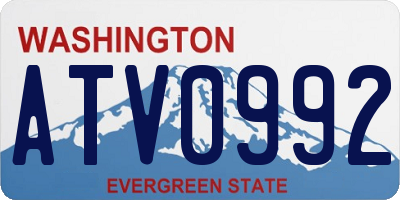 WA license plate ATV0992