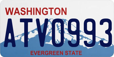 WA license plate ATV0993