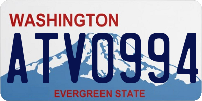 WA license plate ATV0994