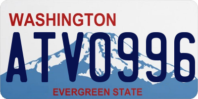 WA license plate ATV0996
