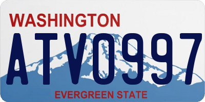WA license plate ATV0997
