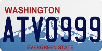 WA license plate ATV0999