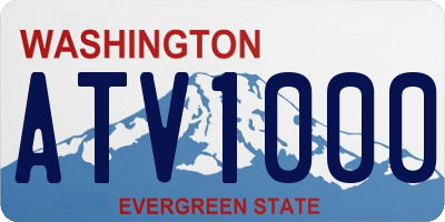 WA license plate ATV1000