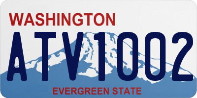 WA license plate ATV1002