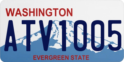 WA license plate ATV1005