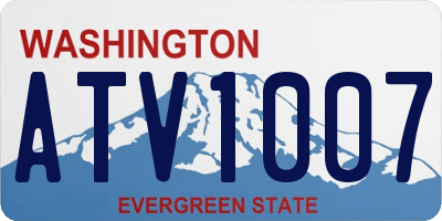 WA license plate ATV1007