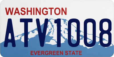 WA license plate ATV1008