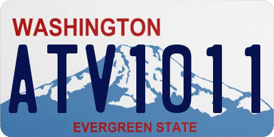 WA license plate ATV1011