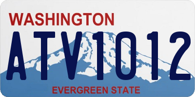 WA license plate ATV1012