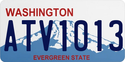 WA license plate ATV1013