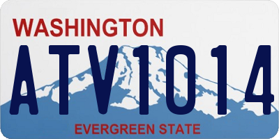 WA license plate ATV1014