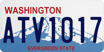 WA license plate ATV1017