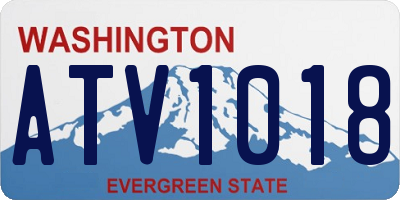 WA license plate ATV1018