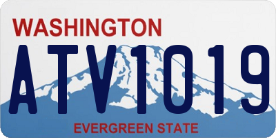 WA license plate ATV1019