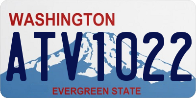 WA license plate ATV1022