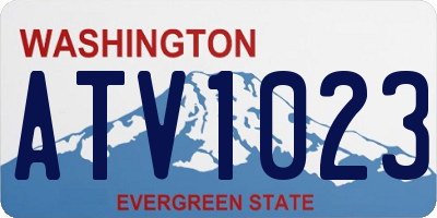 WA license plate ATV1023