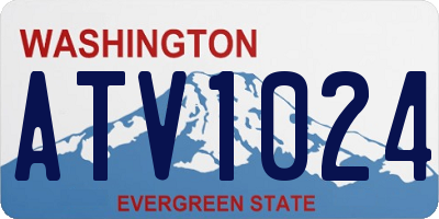 WA license plate ATV1024