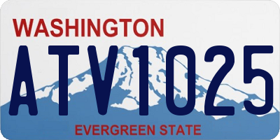WA license plate ATV1025
