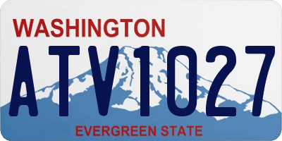 WA license plate ATV1027