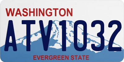 WA license plate ATV1032