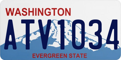 WA license plate ATV1034