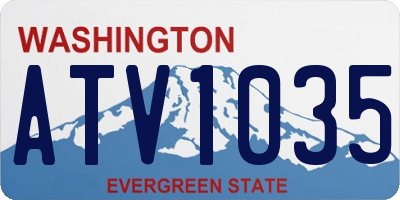 WA license plate ATV1035
