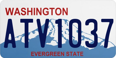 WA license plate ATV1037