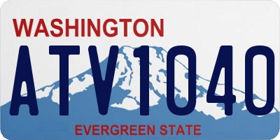 WA license plate ATV1040