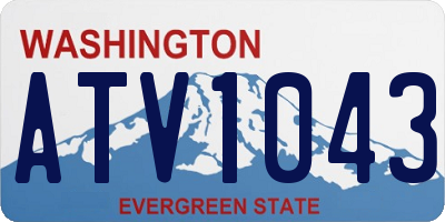 WA license plate ATV1043