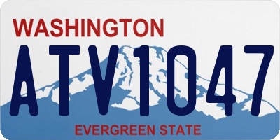 WA license plate ATV1047