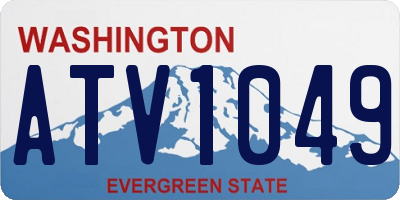 WA license plate ATV1049
