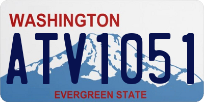 WA license plate ATV1051