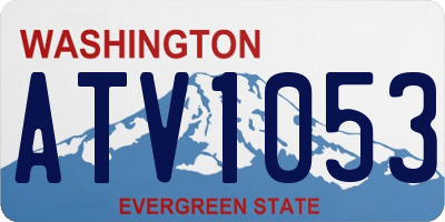 WA license plate ATV1053
