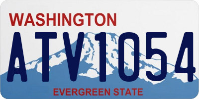 WA license plate ATV1054