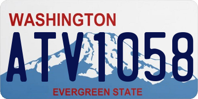 WA license plate ATV1058